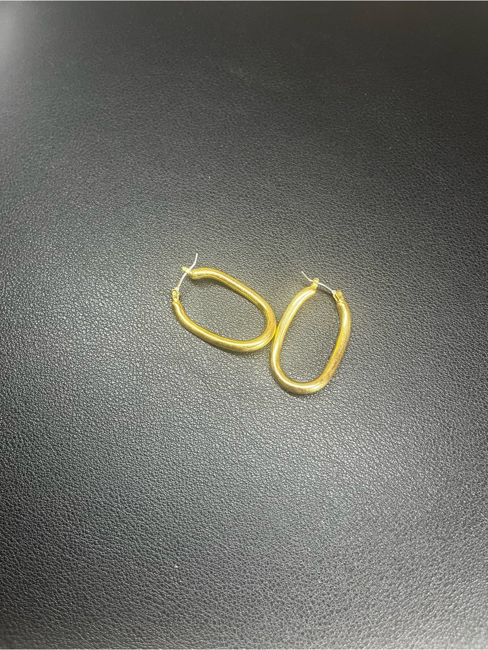 Classic Gold Tone Oval Hoop Earrings - Women Jewelry